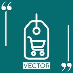 tag   vector icon Linear icon. Editable stroke line