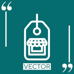 tag   vector icon Linear icon. Editable stroke line