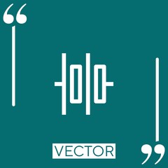 battery   vector icon Linear icon. Editable stroke line