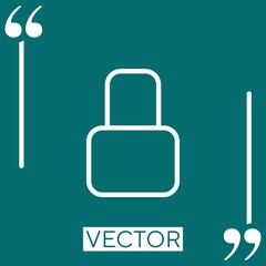 Obraz premium blank closed padlock vector icon Linear icon. Editable stroke line