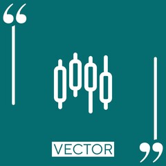 candlestick vector icon Linear icon. Editable stroke line