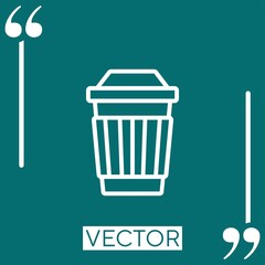 coffee cup   vector icon Linear icon. Editable stroke line