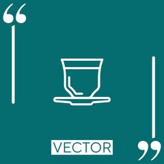 coffee cup   vector icon Linear icon. Editable stroke line