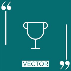 cup award vector icon Linear icon. Editable stroke line