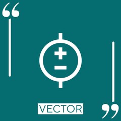 dc vector icon Linear icon. Editable stroke line