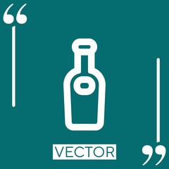 drink bottle outline vector icon Linear icon. Editable stroke line