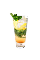 mojito cocktail isolated on white background