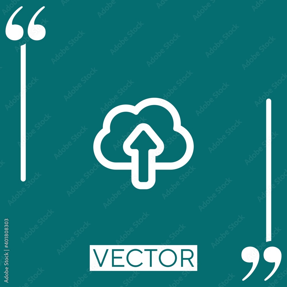 Poster internet upload outline vector icon linear icon. editable stroke line