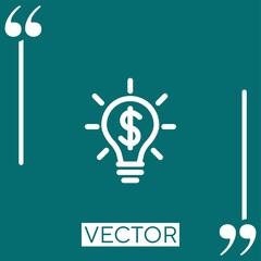 investment vector icon Linear icon. Editable stroke line