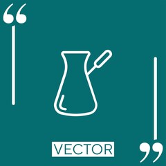 kettle   vector icon Linear icon. Editable stroke line