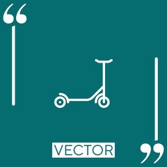 kick scooter vector icon Linear icon. Editable stroke line