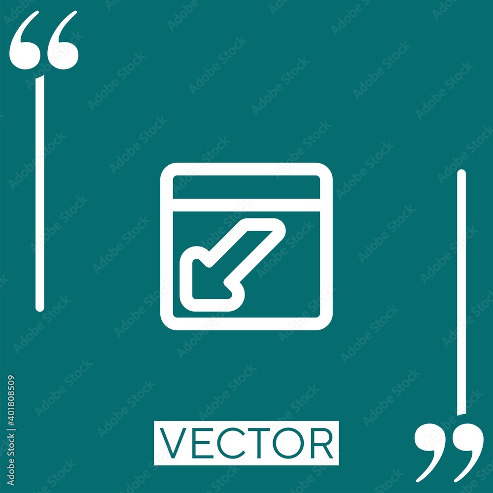 Poster login web button outline vector icon linear icon. editable stroke line