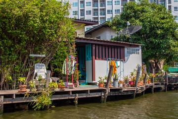 Fototapeta na wymiar Canal of the Chao Phraya River Bangkok Thailand Asia