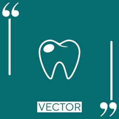 molar with cavity vector icon Linear icon. Editable stroke line