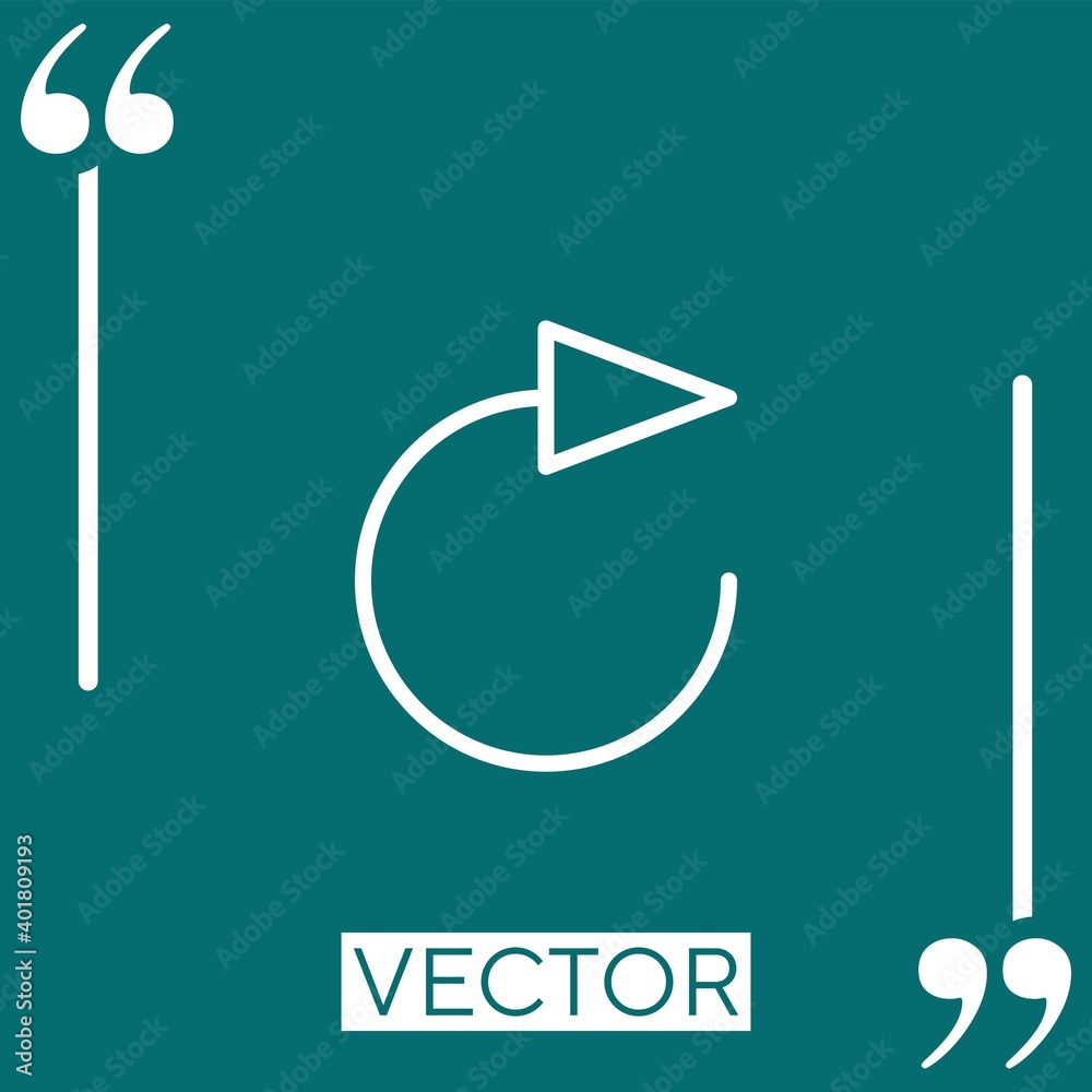 Poster refresh symbol vector icon linear icon. editable stroke line