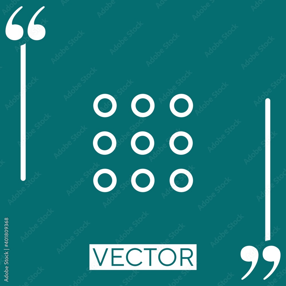 Poster setup dots vector icon Linear icon. Editable stroke line