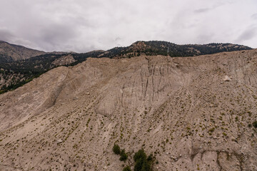 Turbidite deposits in Tran Himalayan region of Spiti valley, India are geologic deposit of clastic sediment by gravity flows into Tethys Ocean in prehistoric era which are uplifted plate tectonics.