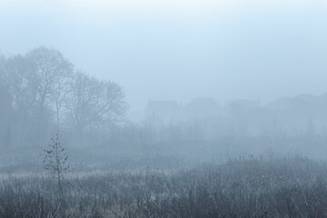 Hazy Rural Landscape in United Kingdom
