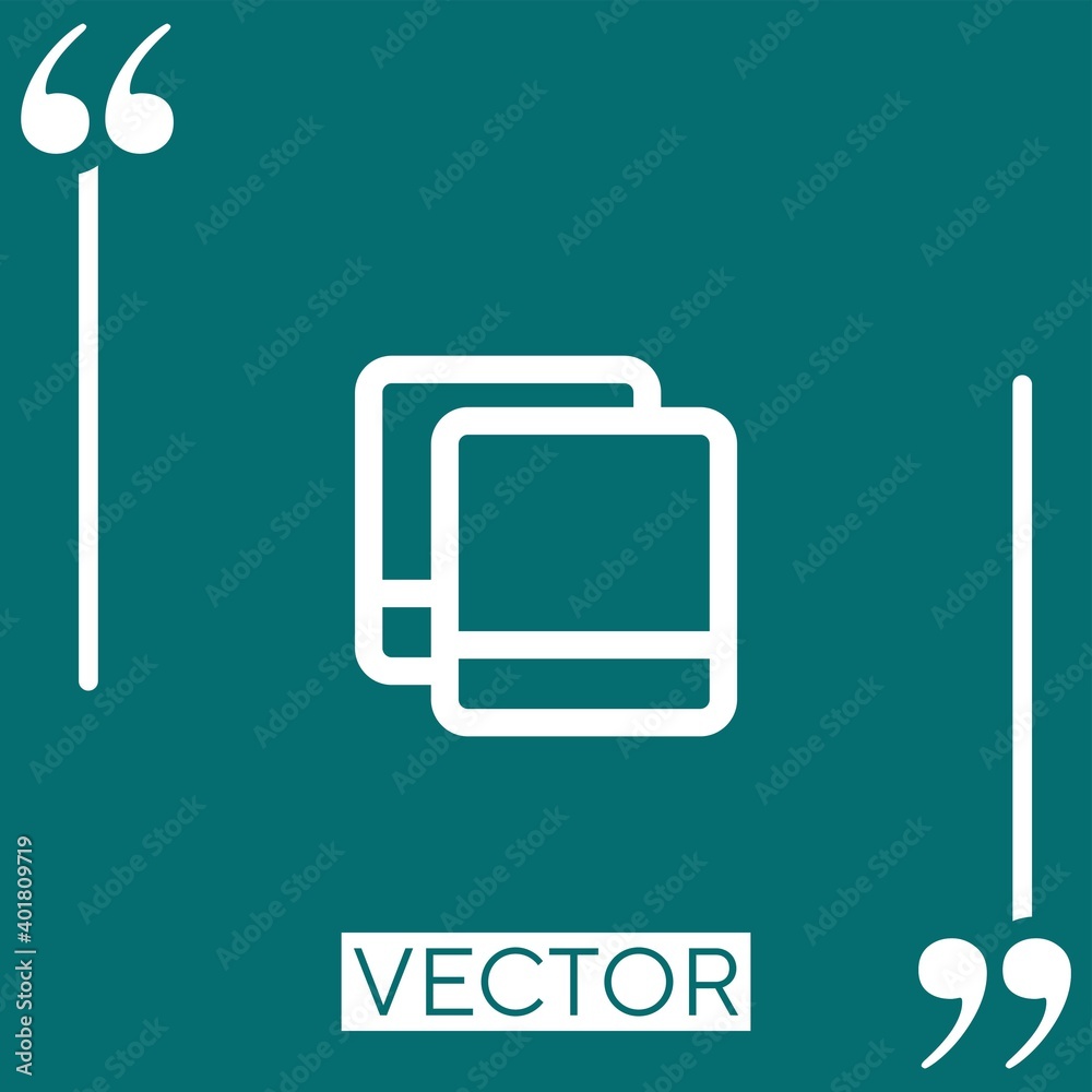 Poster squares button outline vector icon linear icon. editable stroke line