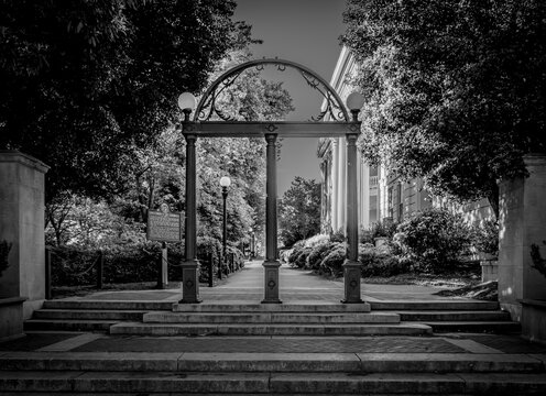 UGA Arch Black and White