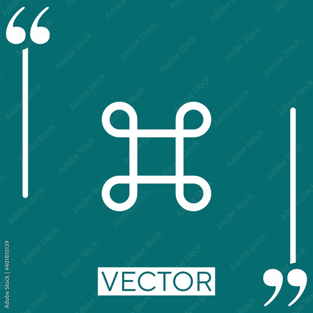Poster universal interface sign vector icon linear icon. editable stroke line
