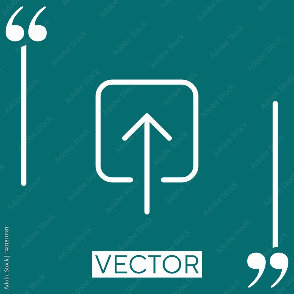 Poster uploading symbol vector icon linear icon. editable stroke line