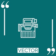 typewriter vector icon Linear icon. Editable stroke line