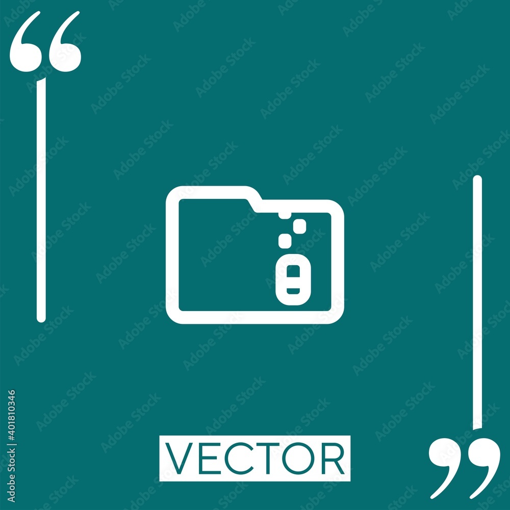 Poster zip compressed folder vector icon linear icon. editable stroke line