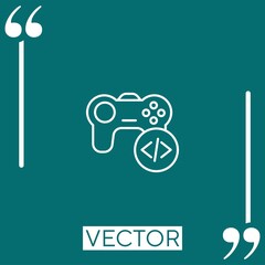 game vector icon Linear icon. Editable stroke line