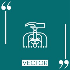 pet care vector icon Linear icon. Editable stroked line