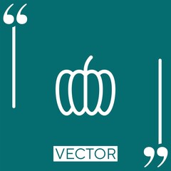 pumpkin vector icon Linear icon. Editable stroked line
