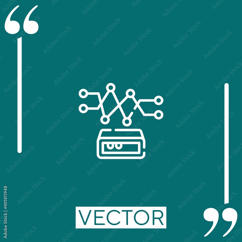 Poster variability vector icon linear icon. editable stroked line