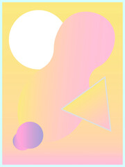 Synthwave bstract poster with colorful gradients and shapes.