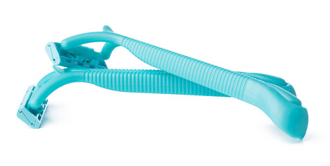 Disposable shaving razors isolated on white background