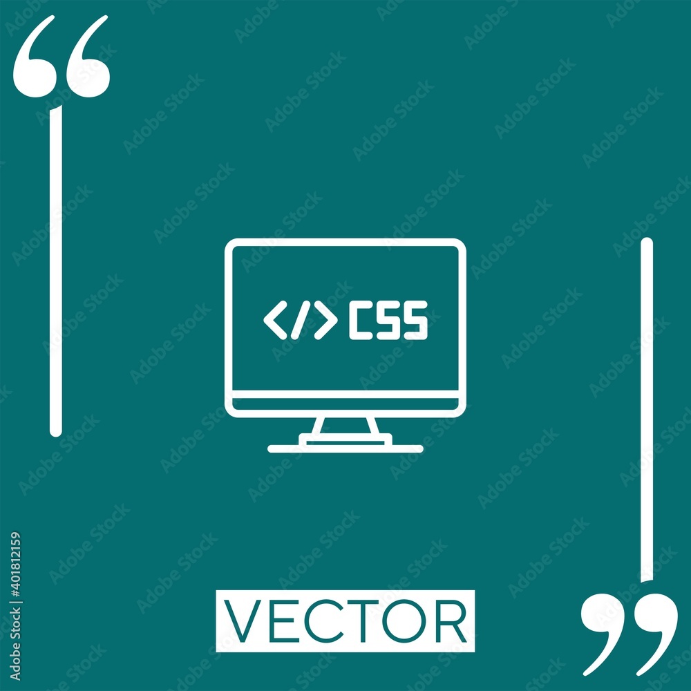 Poster code vector icon linear icon. editable stroked line
