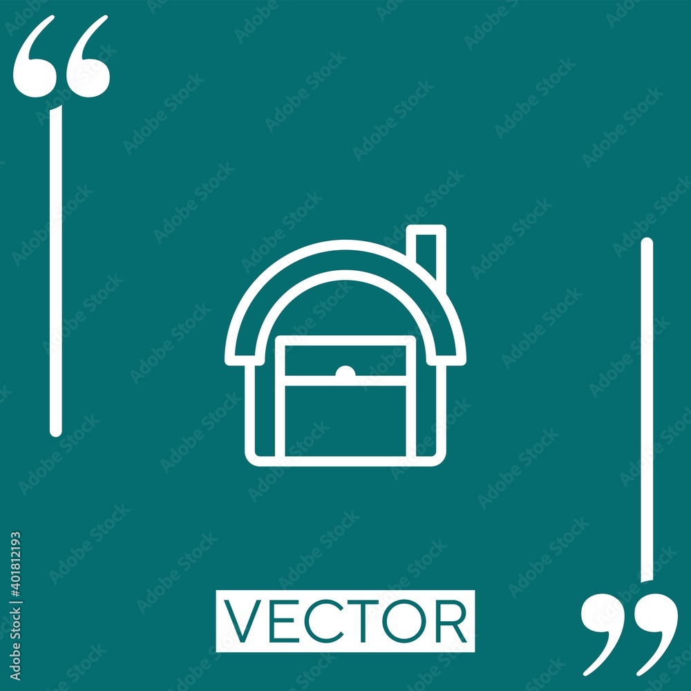 Poster curve vector icon linear icon. editable stroke line