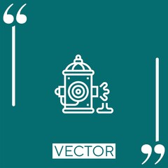 fire hydrant vector icon Linear icon. Editable stroke line
