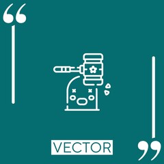 whack a mole vector icon Linear icon. Editable stroked line