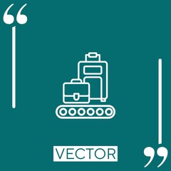 baggage vector icon Linear icon. Editable stroked line