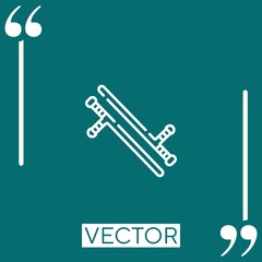 baton vector icon Linear icon. Editable stroked line