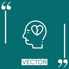 depression vector icon Linear icon. Editable stroked line