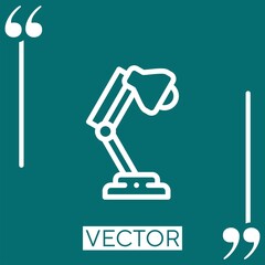 desk lamp vector icon Linear icon. Editable stroked line