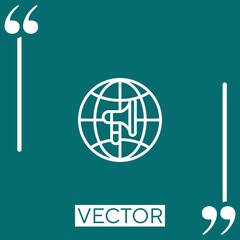 internet vector icon Linear icon. Editable stroke line
