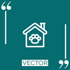 pet friendly vector icon Linear icon. Editable stroke line