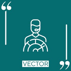 call center agent vector icon Linear icon. Editable stroke line