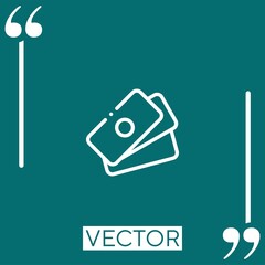 cash vector icon Linear icon. Editable stroke line