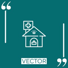 clinic vector icon Linear icon. Editable stroke line