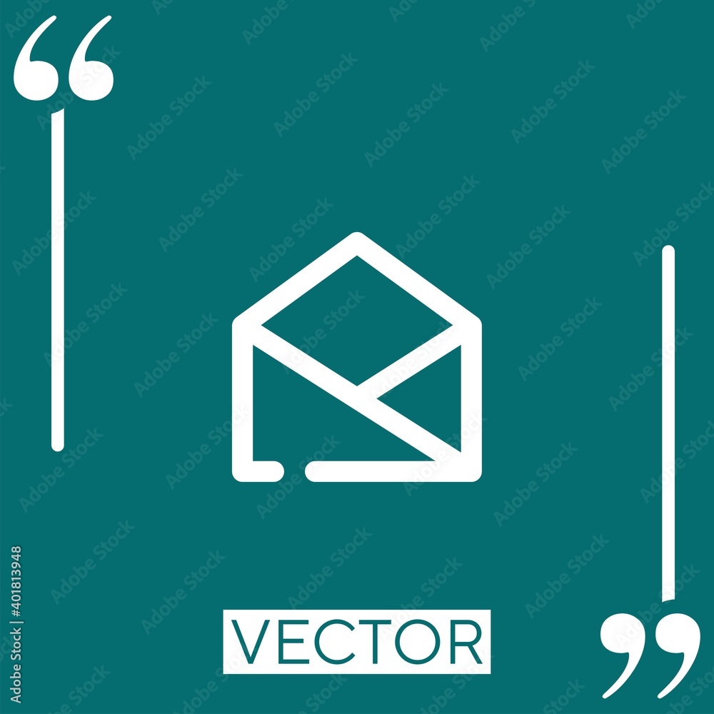 Poster message vector icon linear icon. editable stroke line