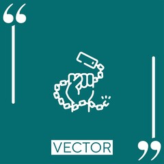 no racism vector icon Linear icon. Editable stroke line