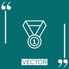 medal vector icon Linear icon. Editable stroke line